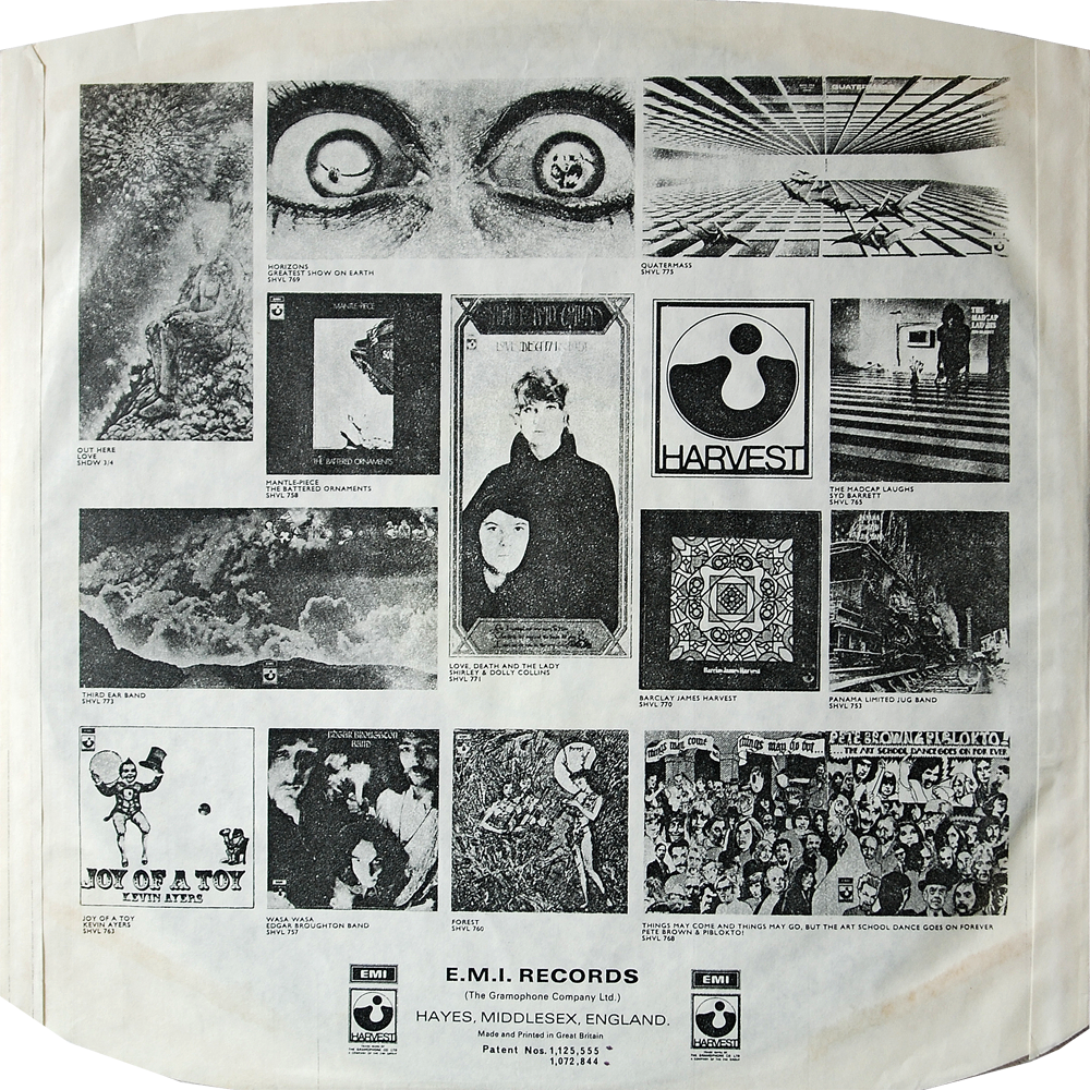 Harvest company advertising inner sleeves…when were they 1st issued…?